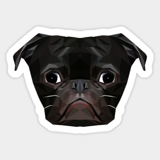 Black Pug Sticker